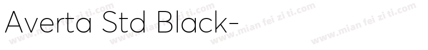 Averta Std Black字体转换